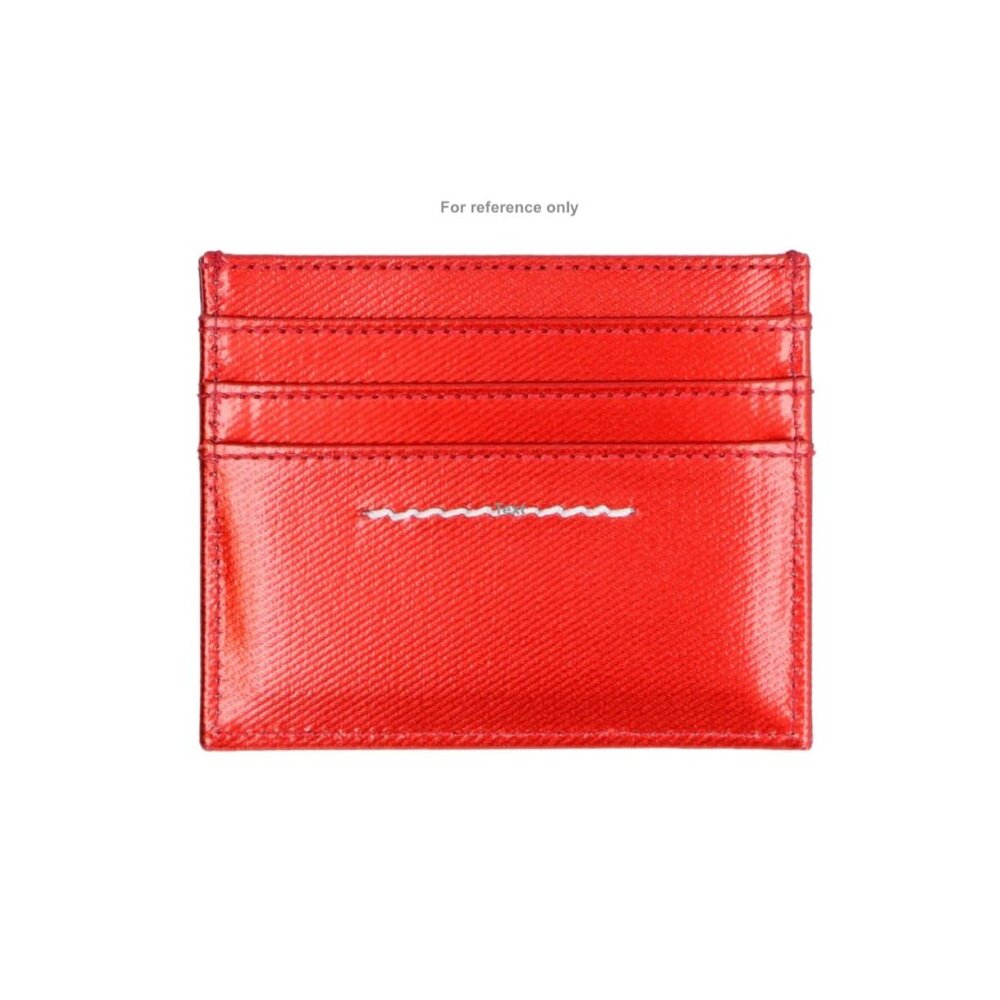 FREE SHIPPING! NWOT - MM6 - MAISON MARGIELA - Shiny Coated Card Holder - Black - Picture 6 of 6